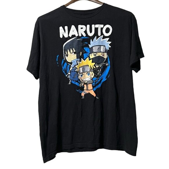 Naruto Shippuden T- Shirt Size XL Kakashi Sasuke Chibi Retro Manga Anime Cartoon - Picture 1 of 7